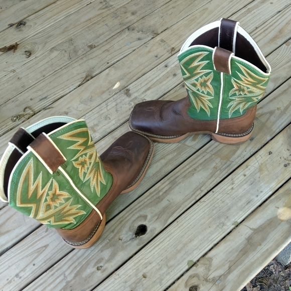 Men\'s Tony Lama Bartlett Steel Toe Cowboy Work Boots Size 7D Women\'s Size 9 main image 5